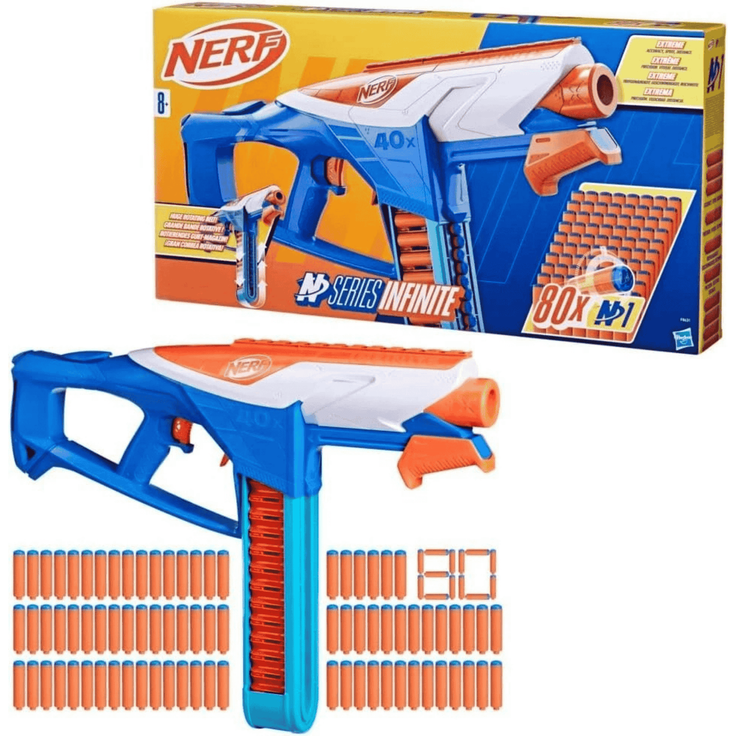 NERF N-Serie Infinite Blaster mit 80 Darts Hasbro